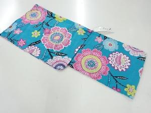 未使用品　綿紅梅草花模様浴衣